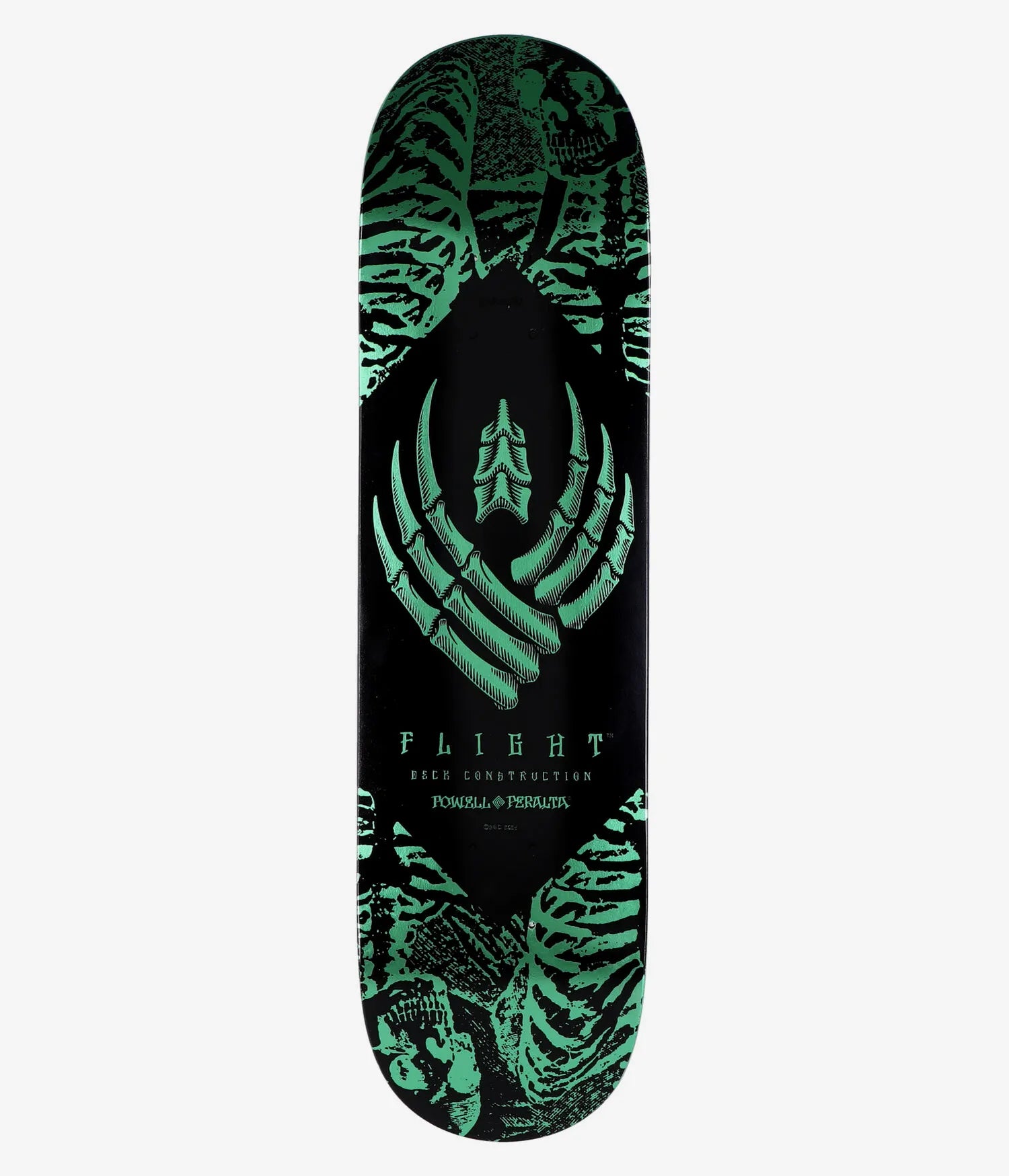 Powell Peralta Skeleton Flight Skateboard Deck Teal Foil