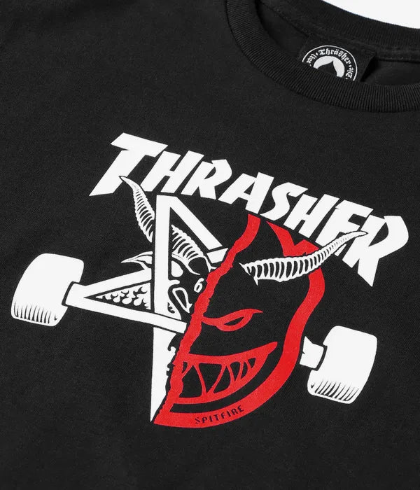 Thrasher x Spitfire Thrash & Burn Hoodie - Black