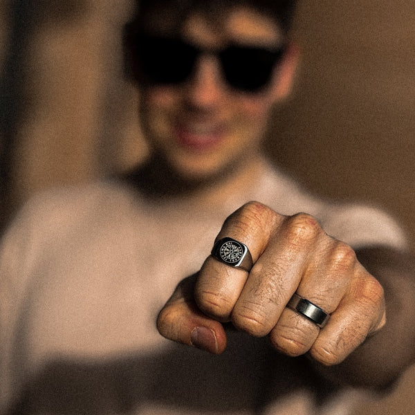 Northern Legacy Vegvisir Signature - Sølvtonet ring