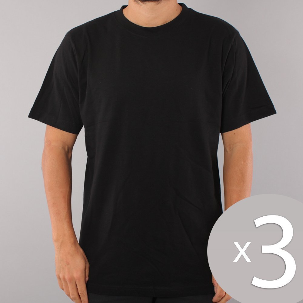 3 stk. The Boss No Logo T-shirt - Black