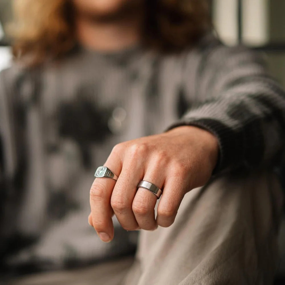Northern Legacy Siempre Vegvisir Band - Sølvtonet ring