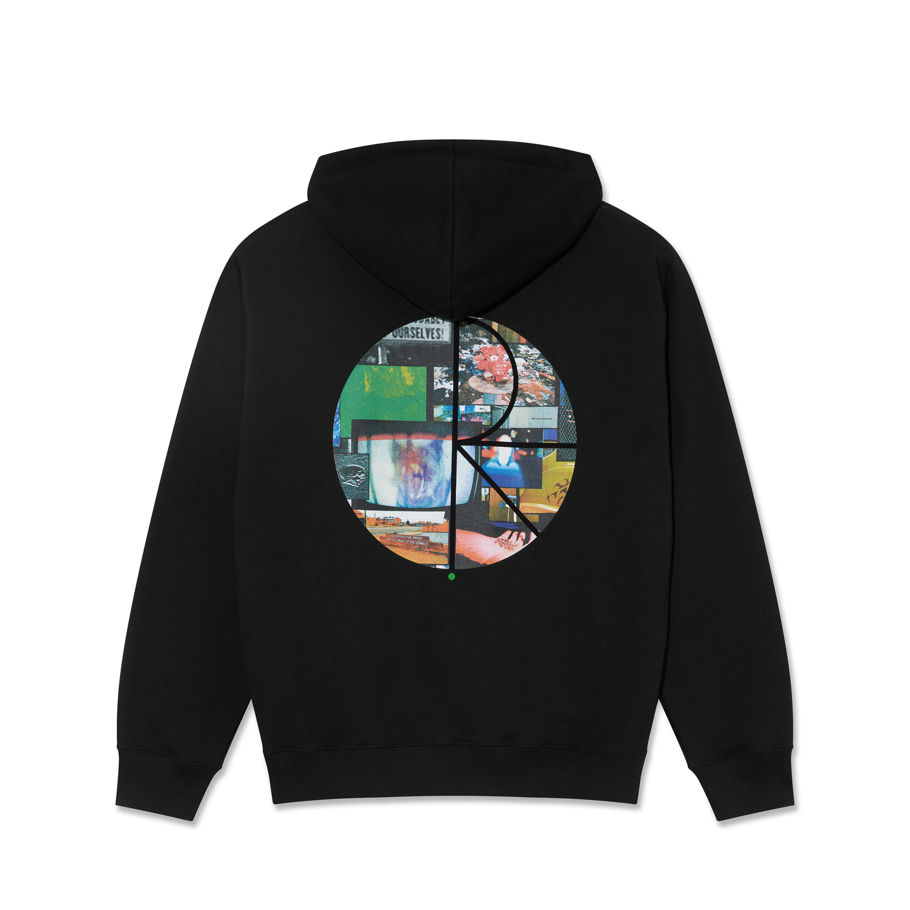 Polar Skate Co Ourselves Collage Fill Logo Hoodie - Black
