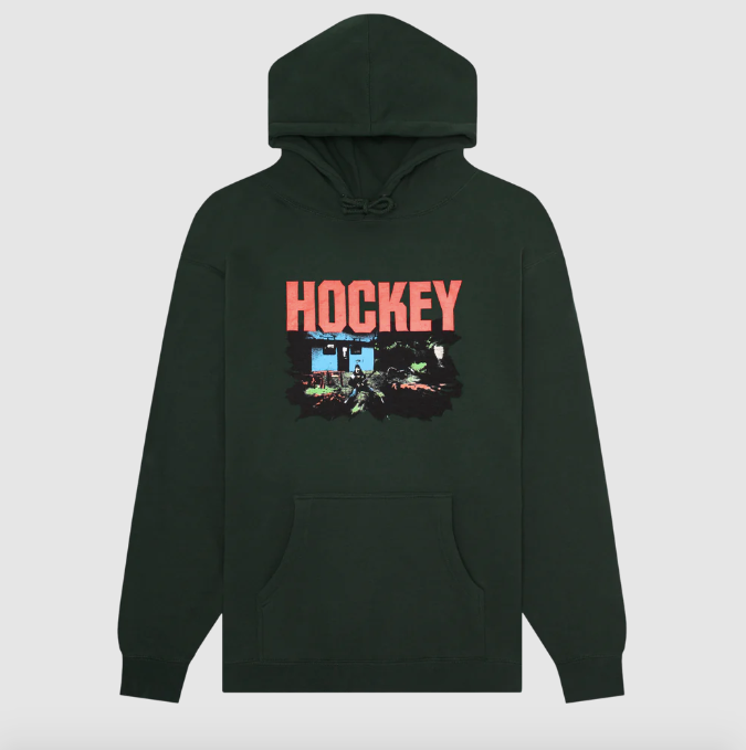 Hockey Raw Milk Hoodie - Forrest Green
