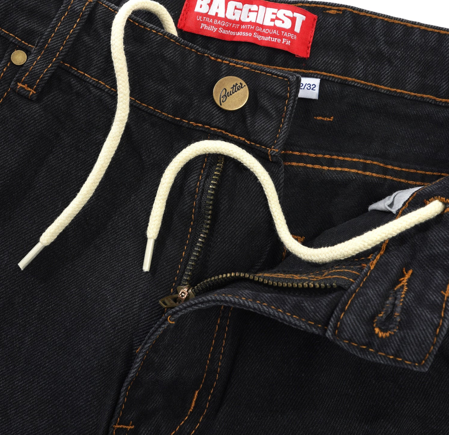 Butter Goods Santosuosso Denim Pants - Washed Black