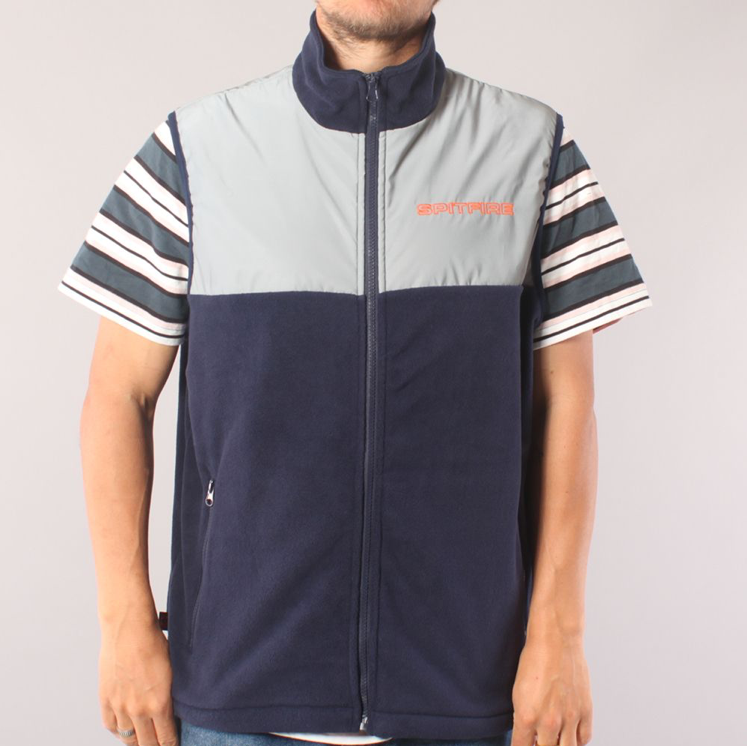 Spitfire Classic 87' Fleece Vest - Navy/Reflective