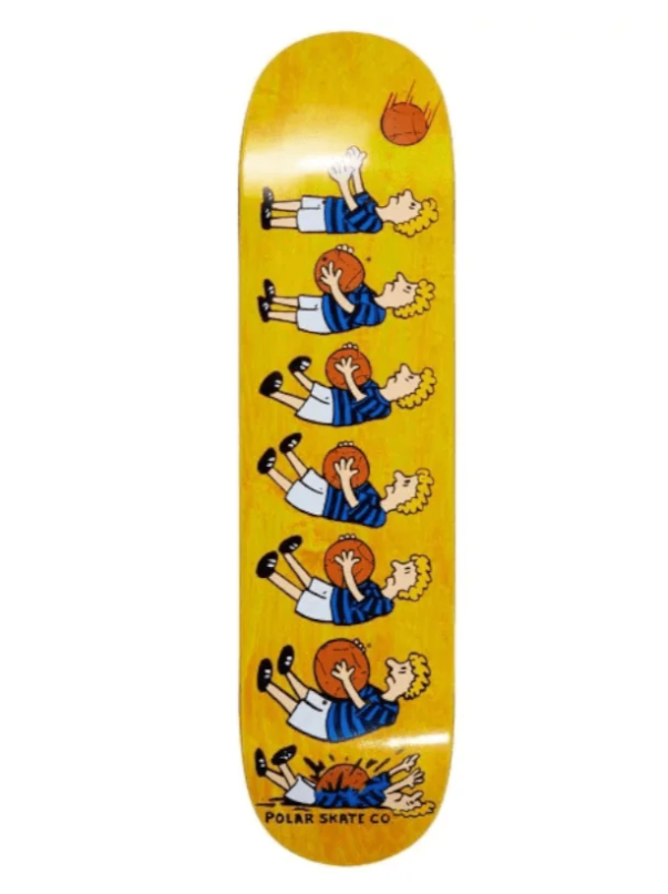 Polar Team Basketball Yellow Skateboard Deck