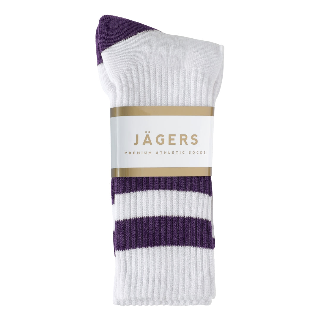 Jägers Stripe Socks - White/Purple