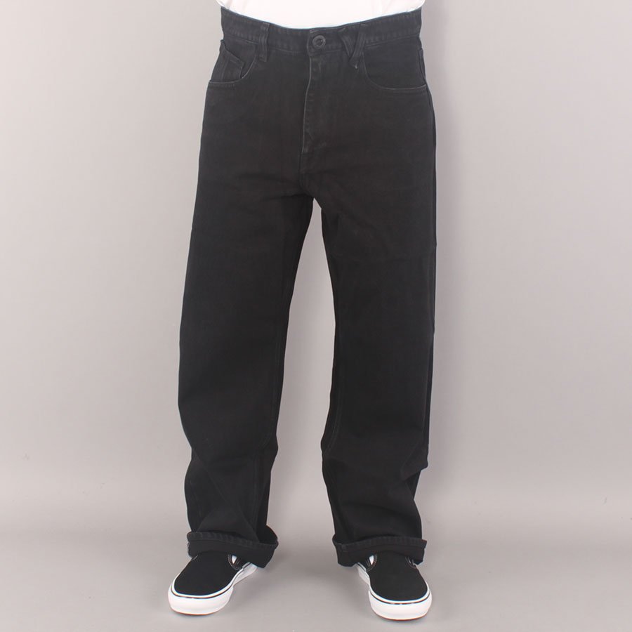 Volcom Billow Denim 18" Baggy Pants YOUTH - Black