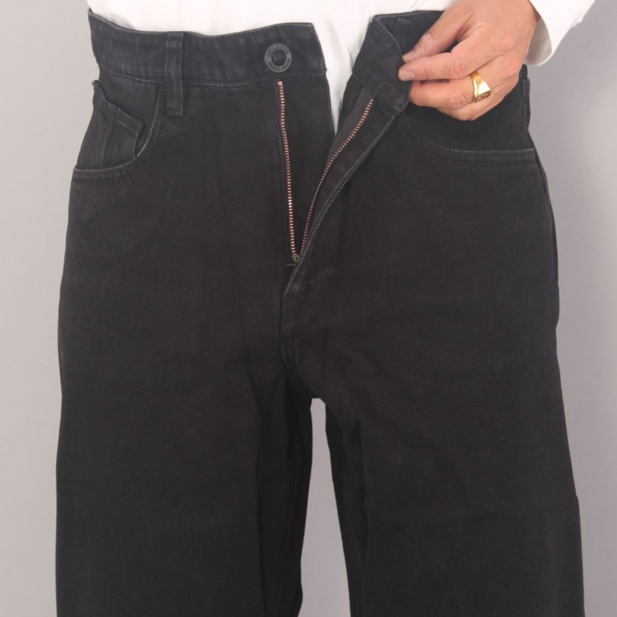 Volcom Billow Denim 18" Baggy Pants YOUTH - Black