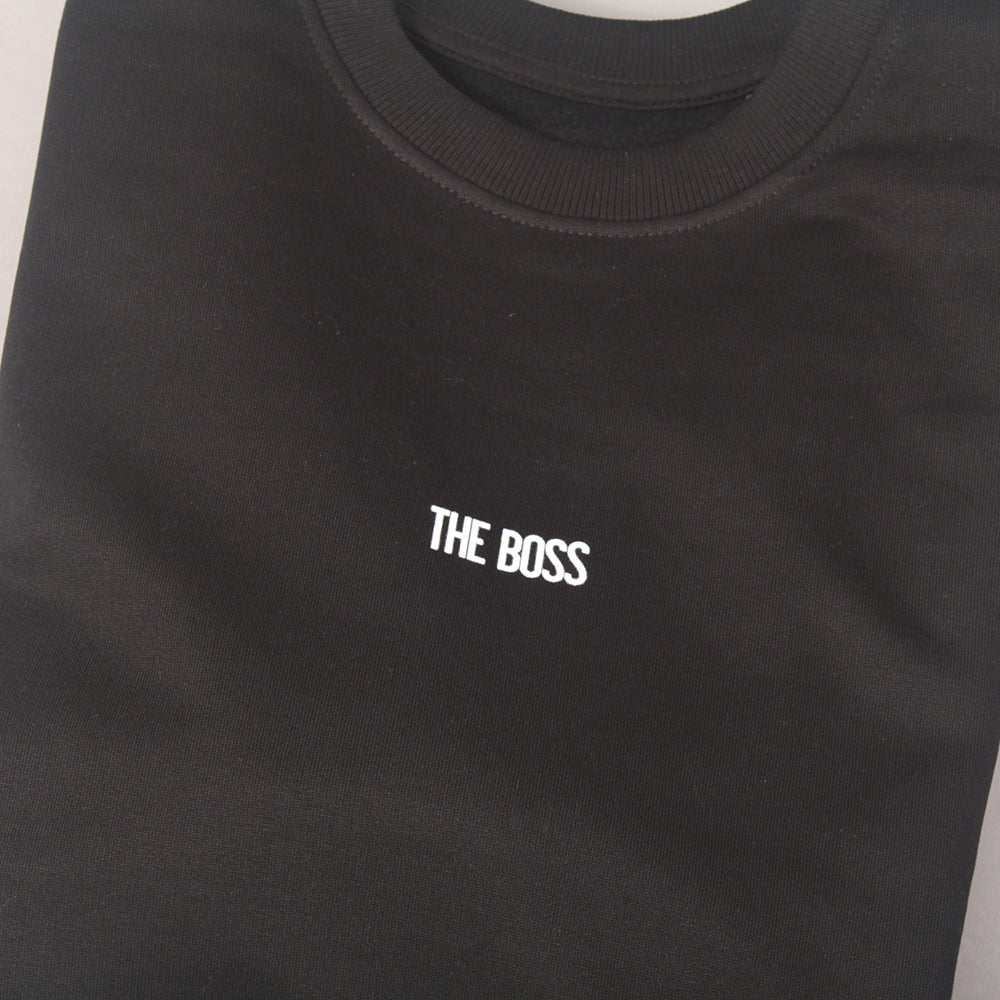 The Boss Mini Logo Crewneck Sweater - Black