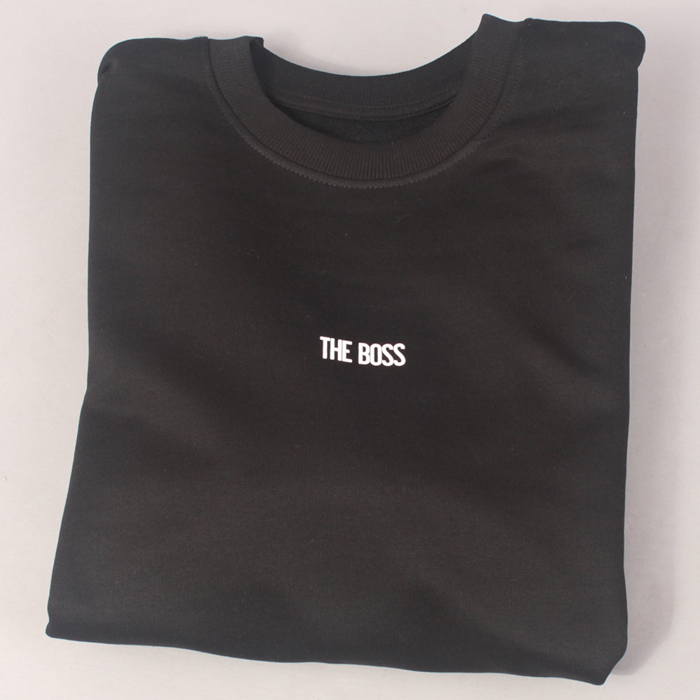 The Boss Mini Logo Crewneck Sweater - Black