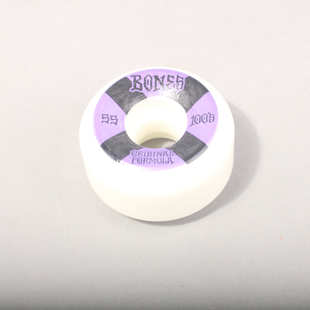 Bones 100's Original Formula V5 Wheels 100A White/Purple