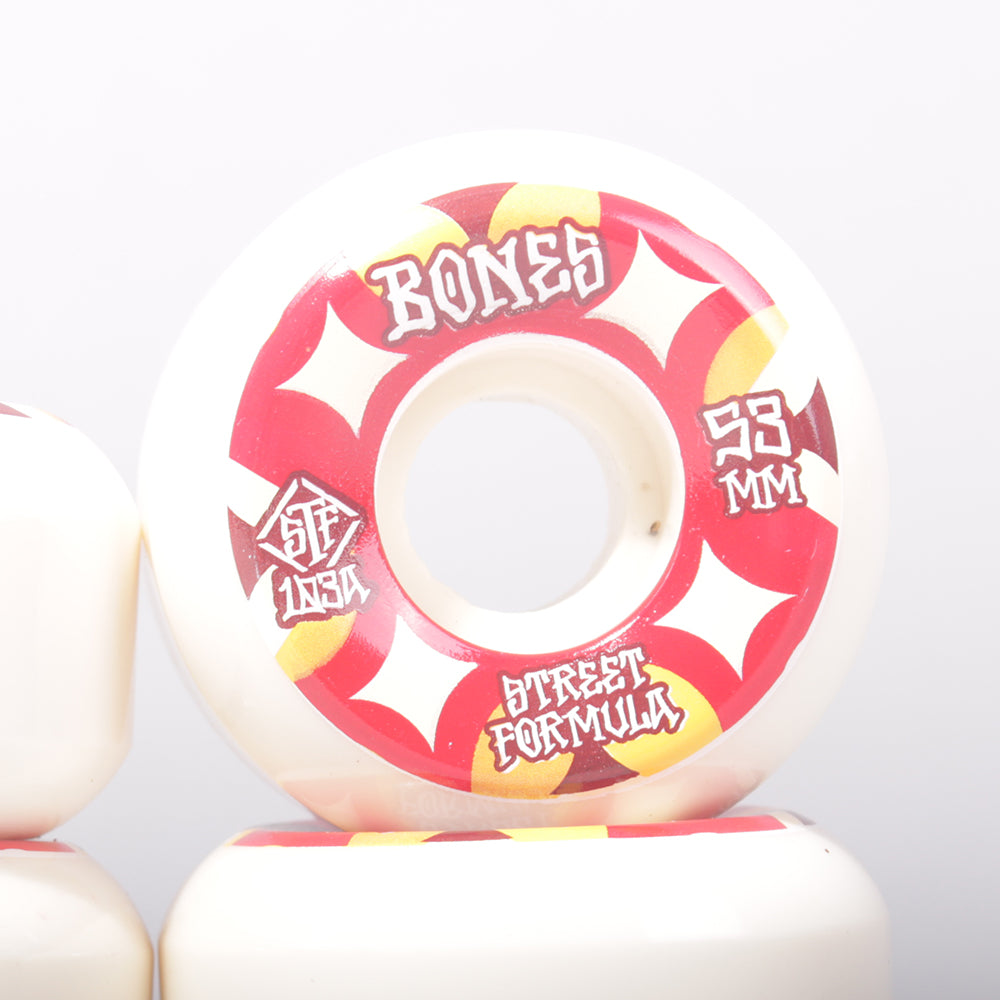 Bones Retros Street Tech V5 Sidecut White Wheels 103A