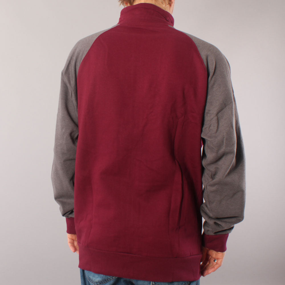 The Boss College Zip Sweater - Burgundy/Ash