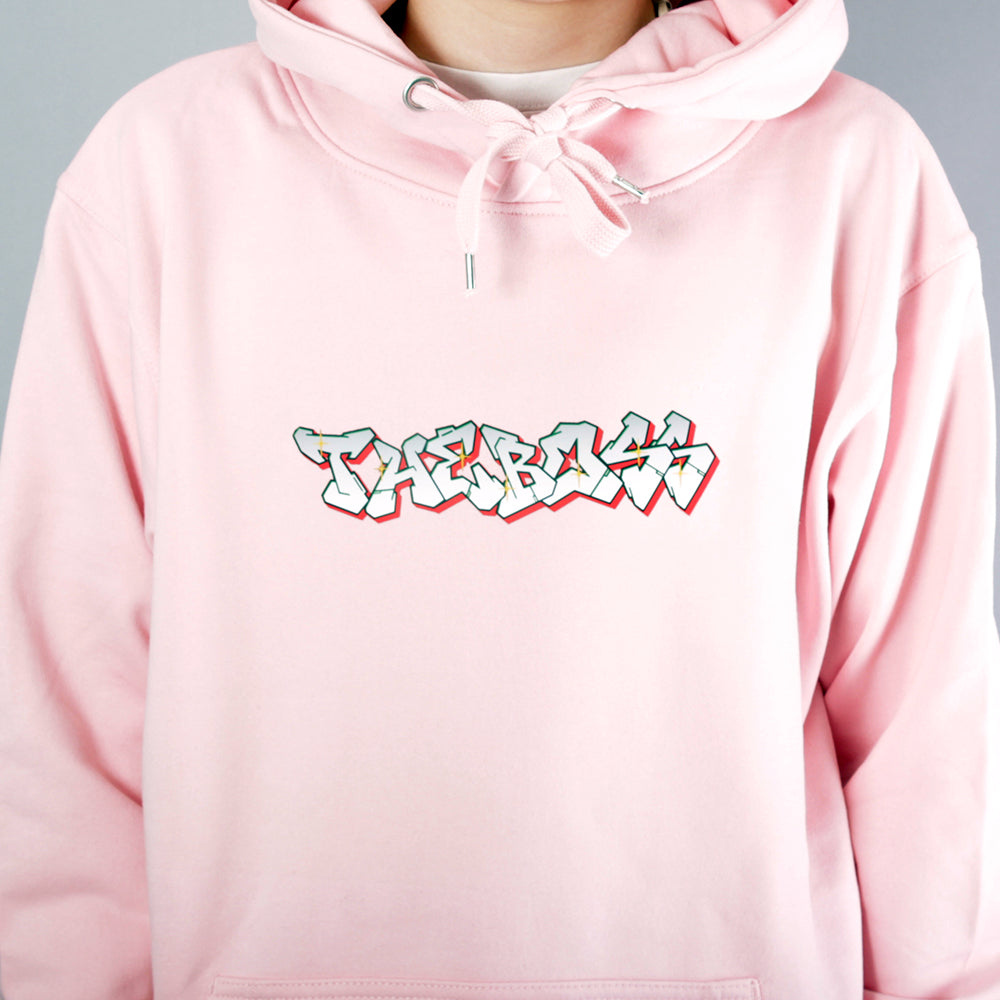 The Boss Letters Hoodie Sweatshirt - Pink