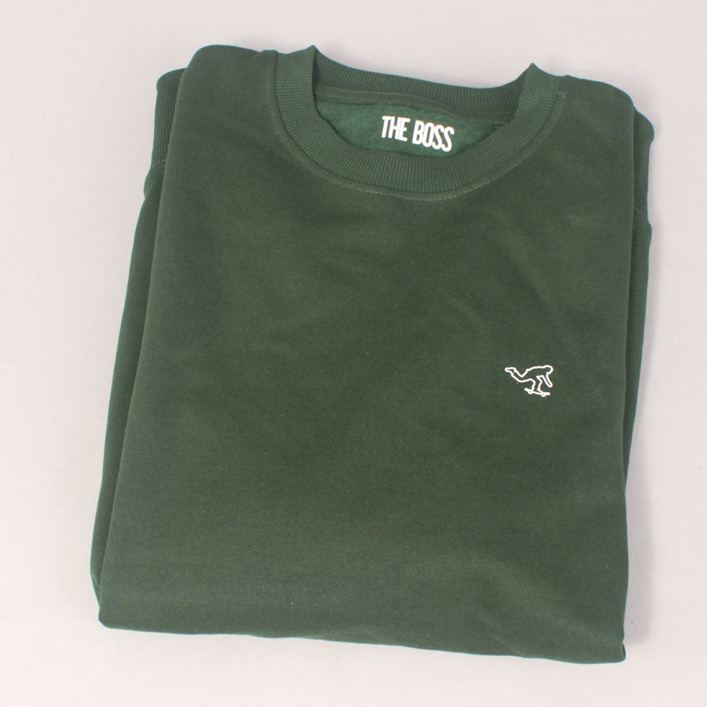 The Boss Push Crewneck Sweater - Bottle Green