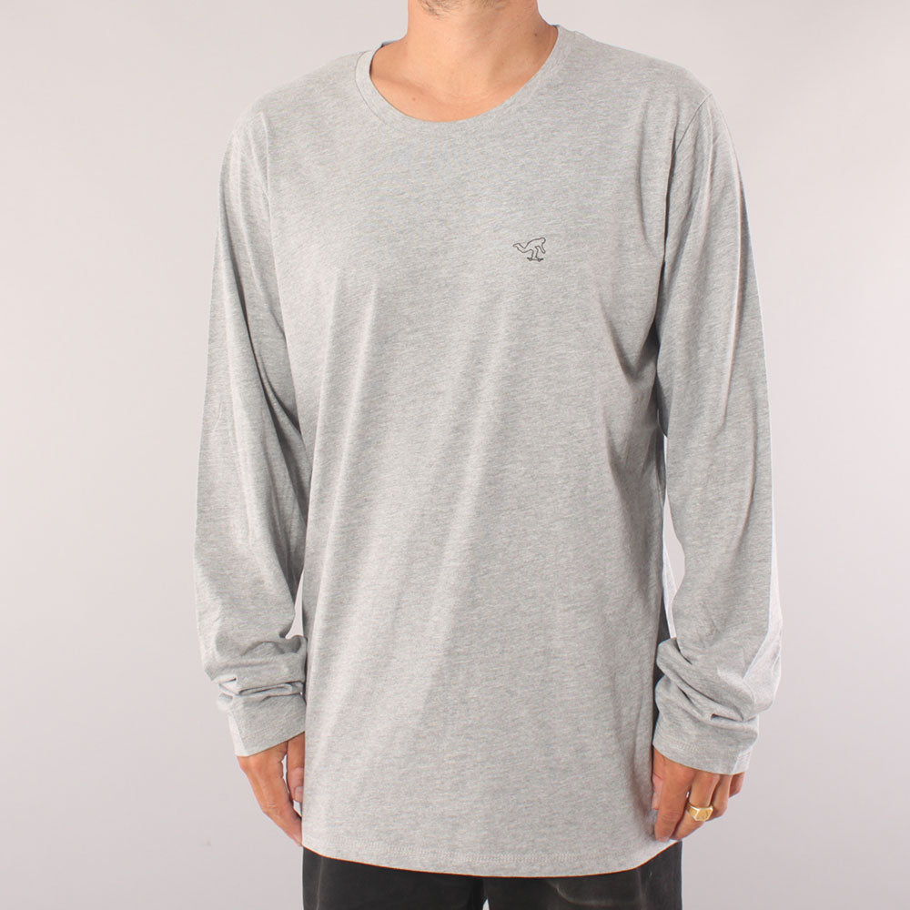 The Boss Push LS T-shirt - Ash Grey