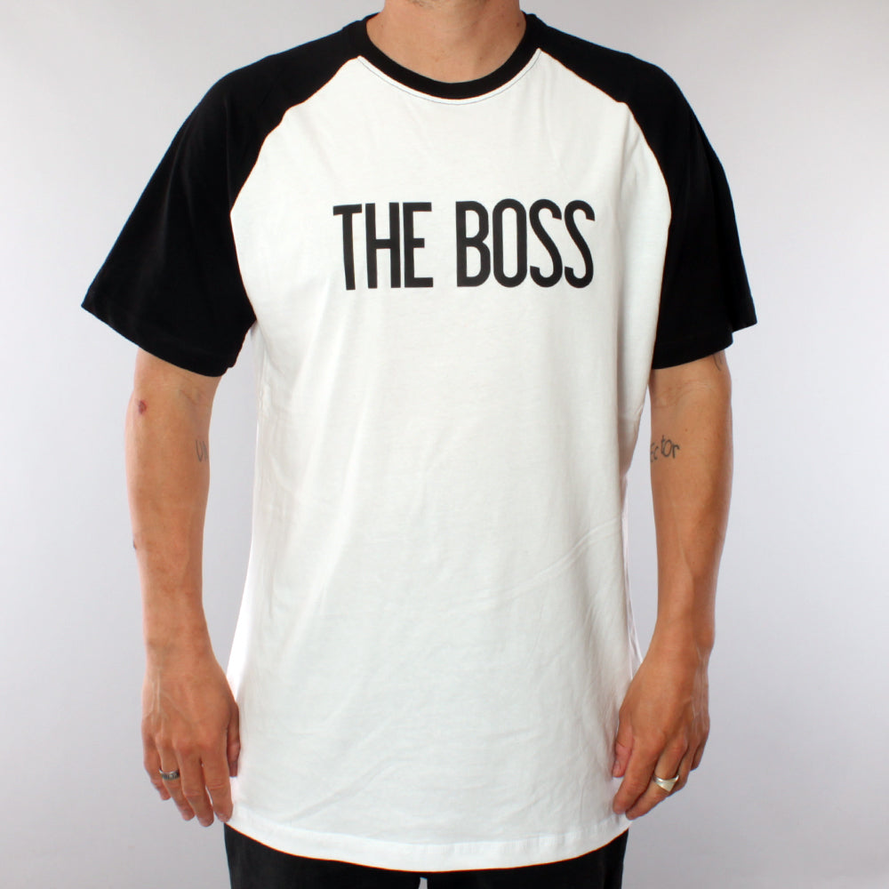 The Boss Logo Raglan T-shirt - White/Black