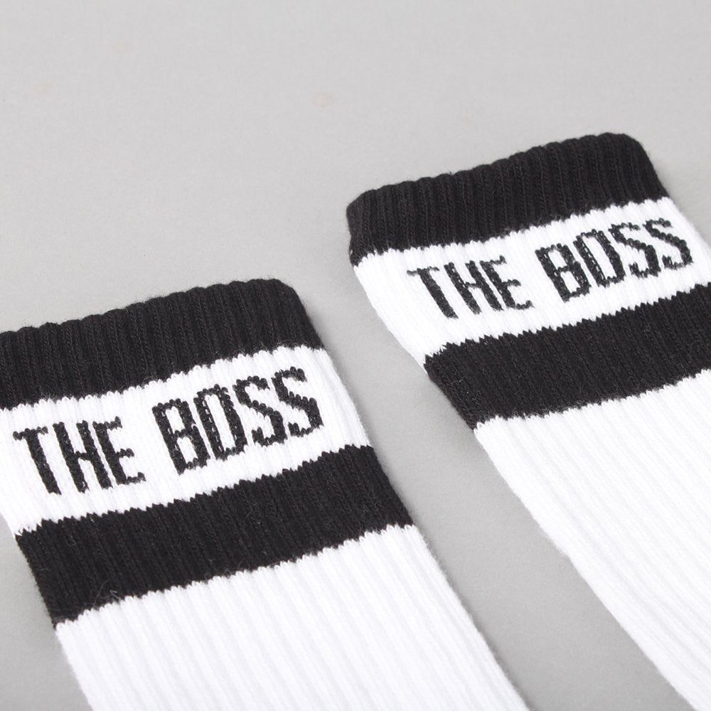 The Boss Logo Socks - White/Black