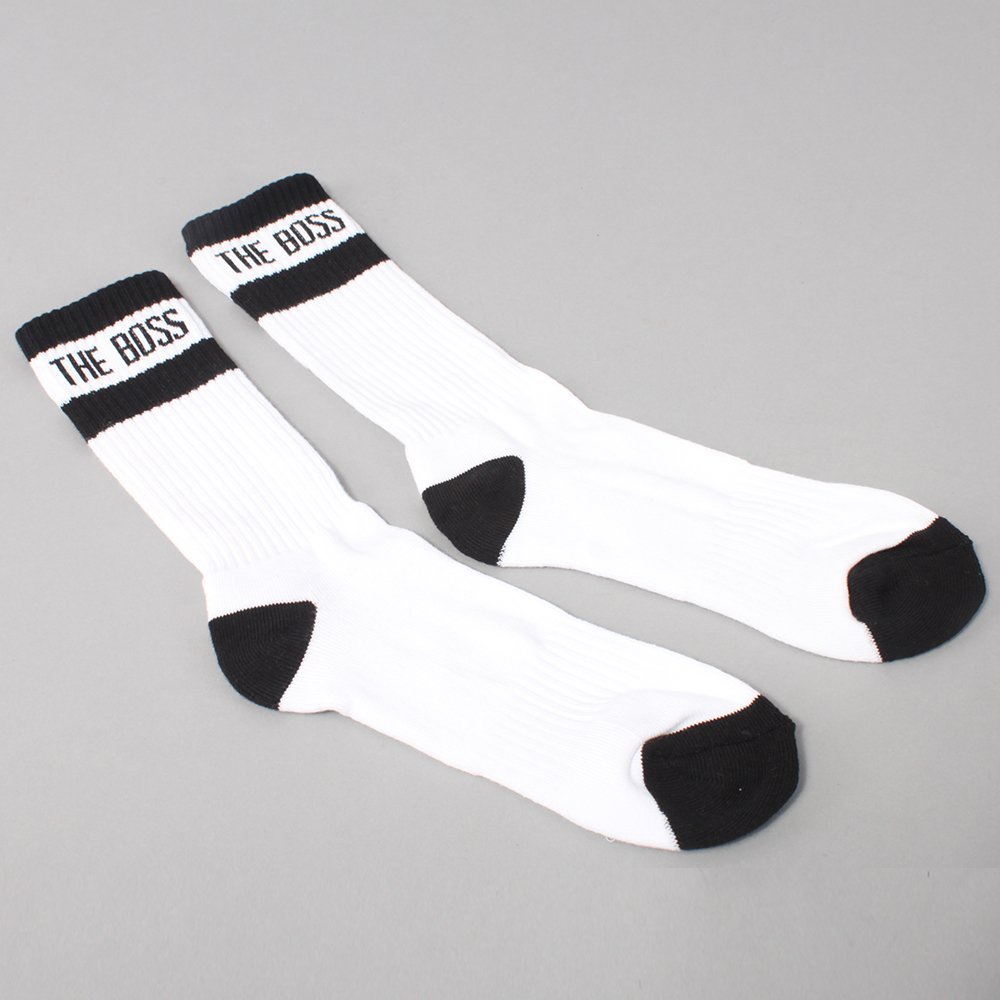 The Boss Logo Socks - White/Black