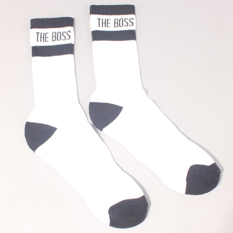 The Boss Logo Socks - White/Black