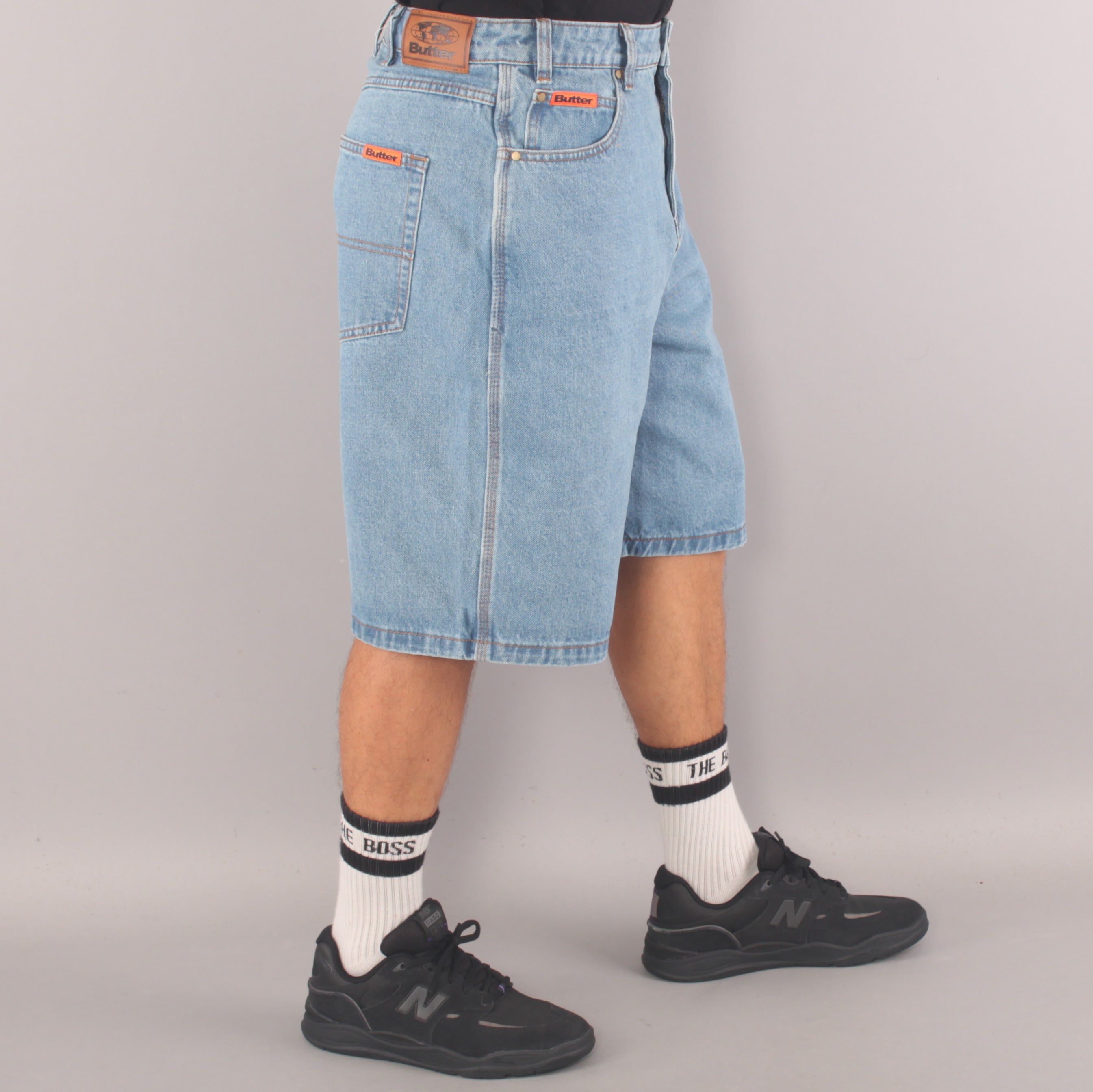 Butter Goods Baggy Denim Shorts - Washed Indigo