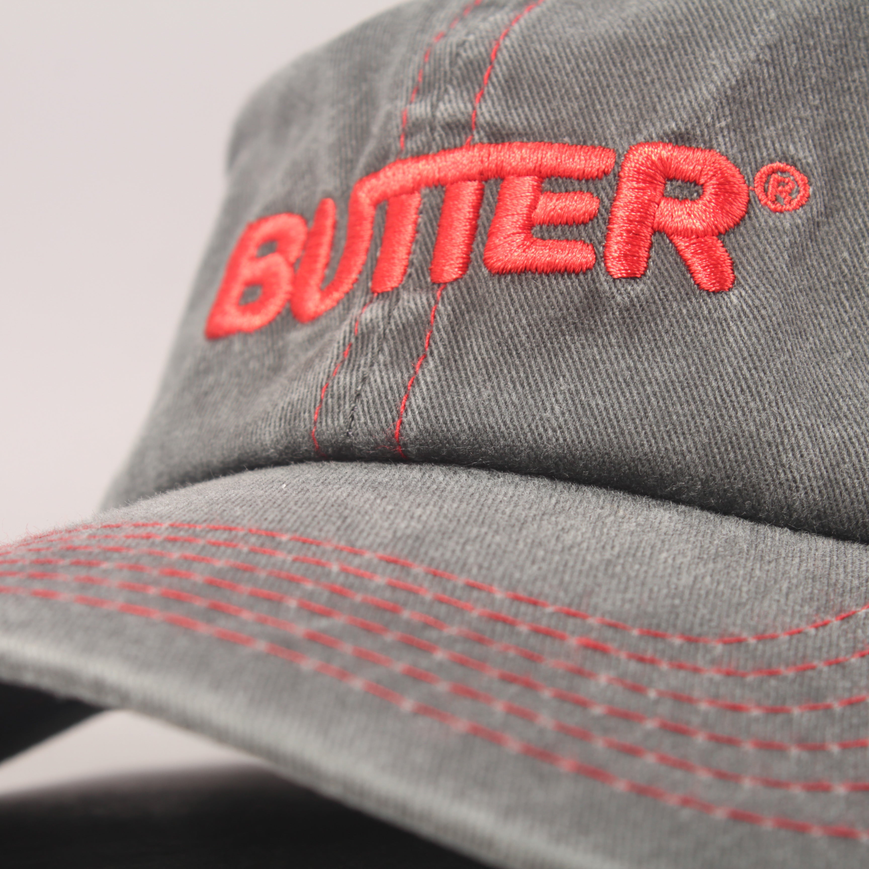 Butter Goods Rounded Logo 6 Panel - Charcoal