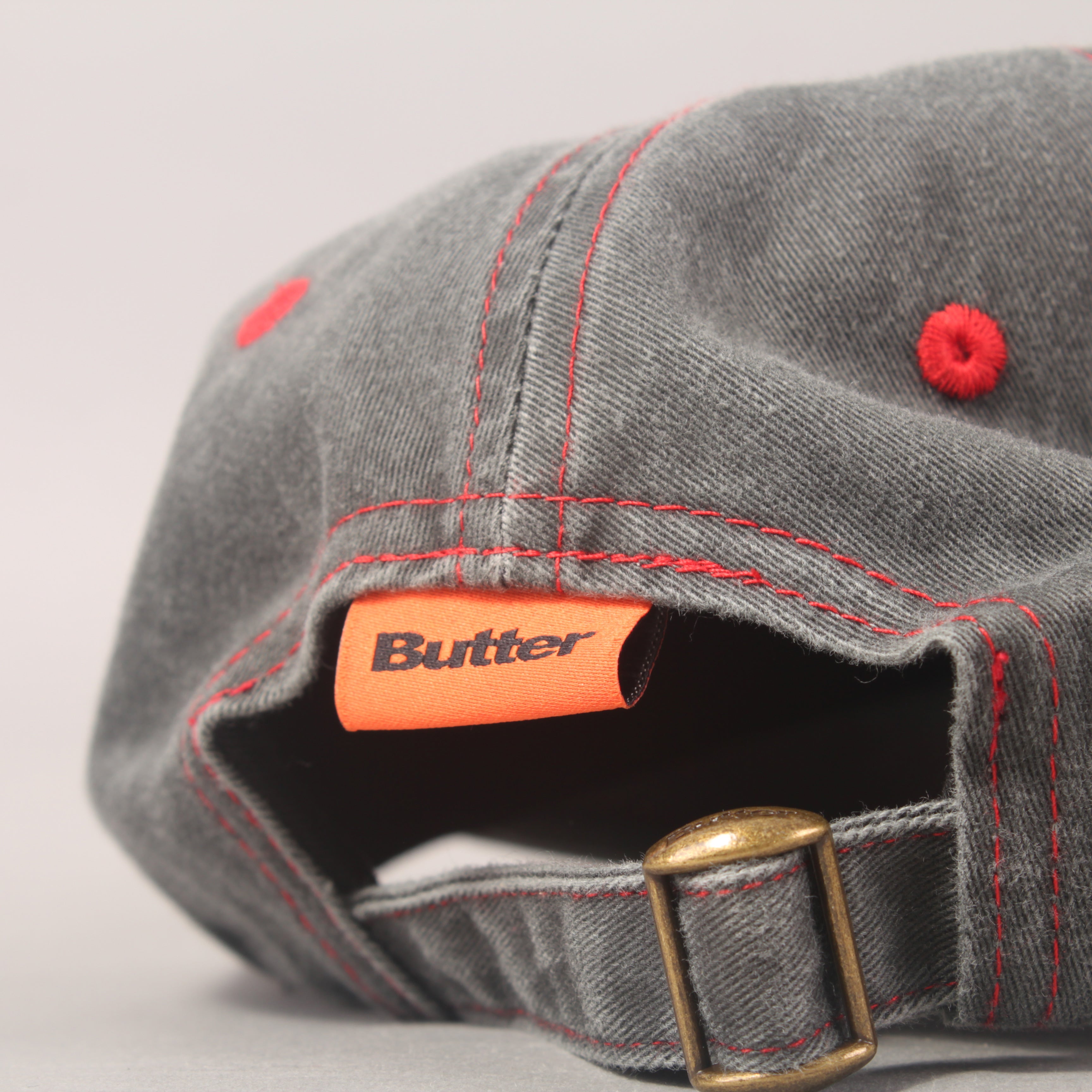 Butter Goods Rounded Logo 6 Panel - Charcoal