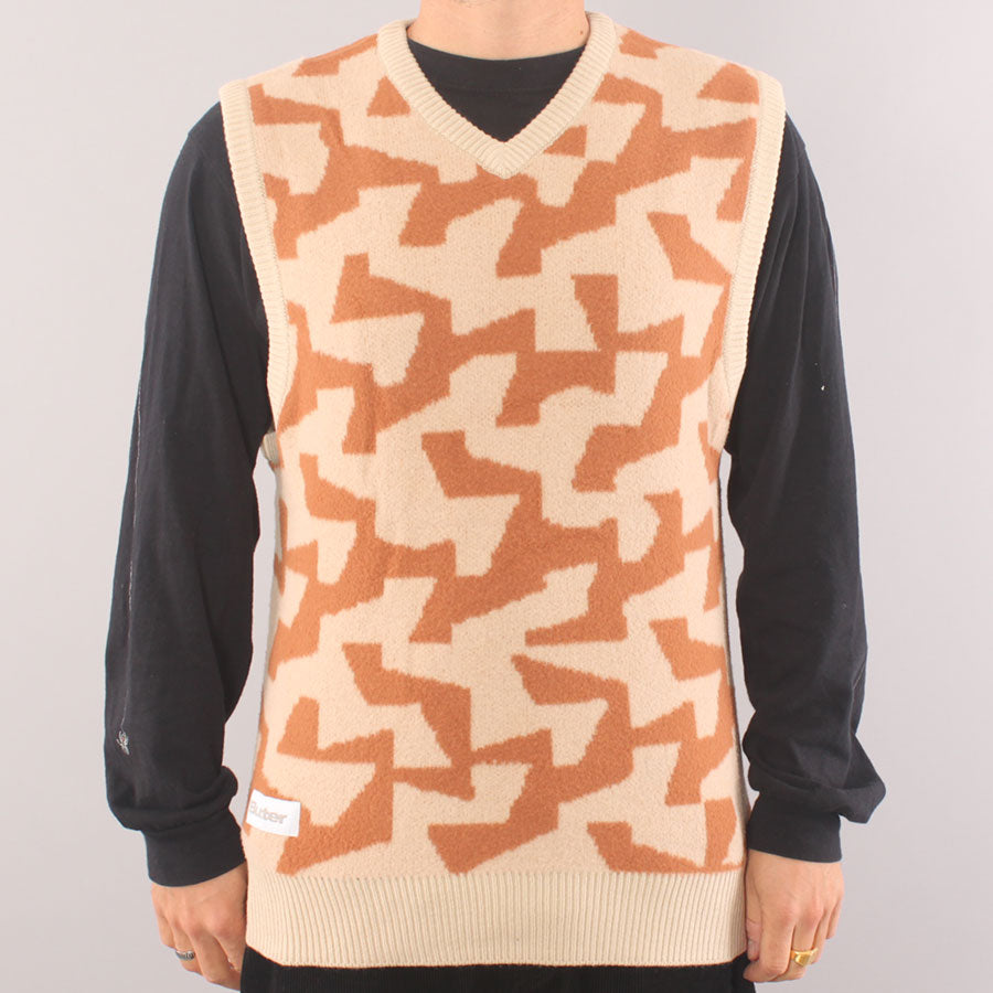 Butter Goods Mohair Knit Vest - Brown/Tan