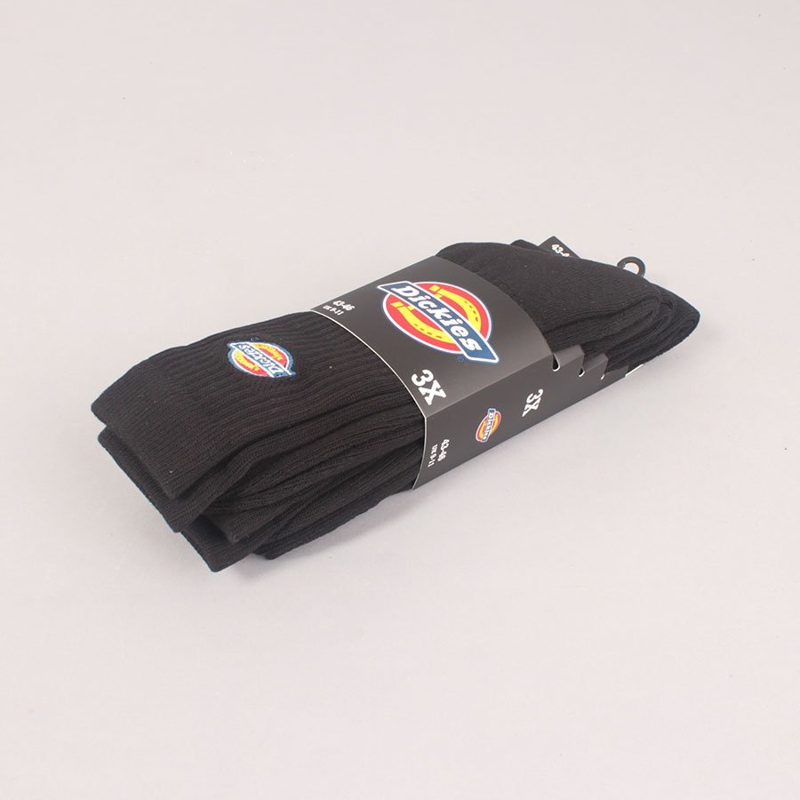 Dickies 3 Pack Valley Grove Socks - Black
