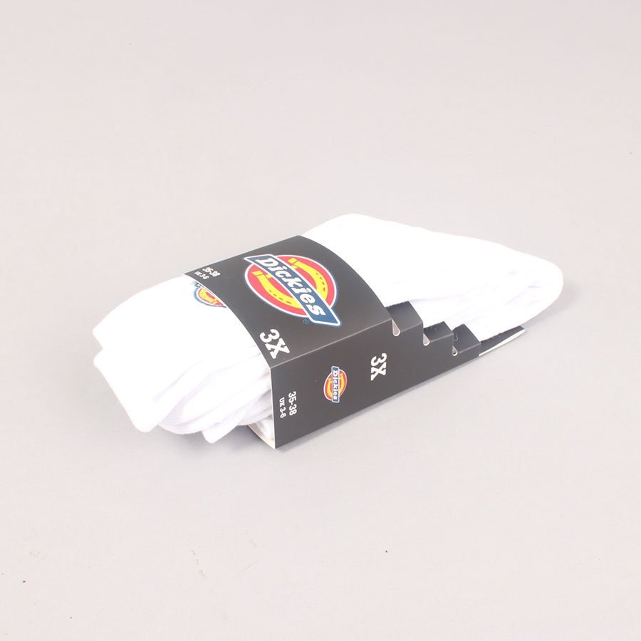 Dickies 3 Pack Valley Grove Socks - White