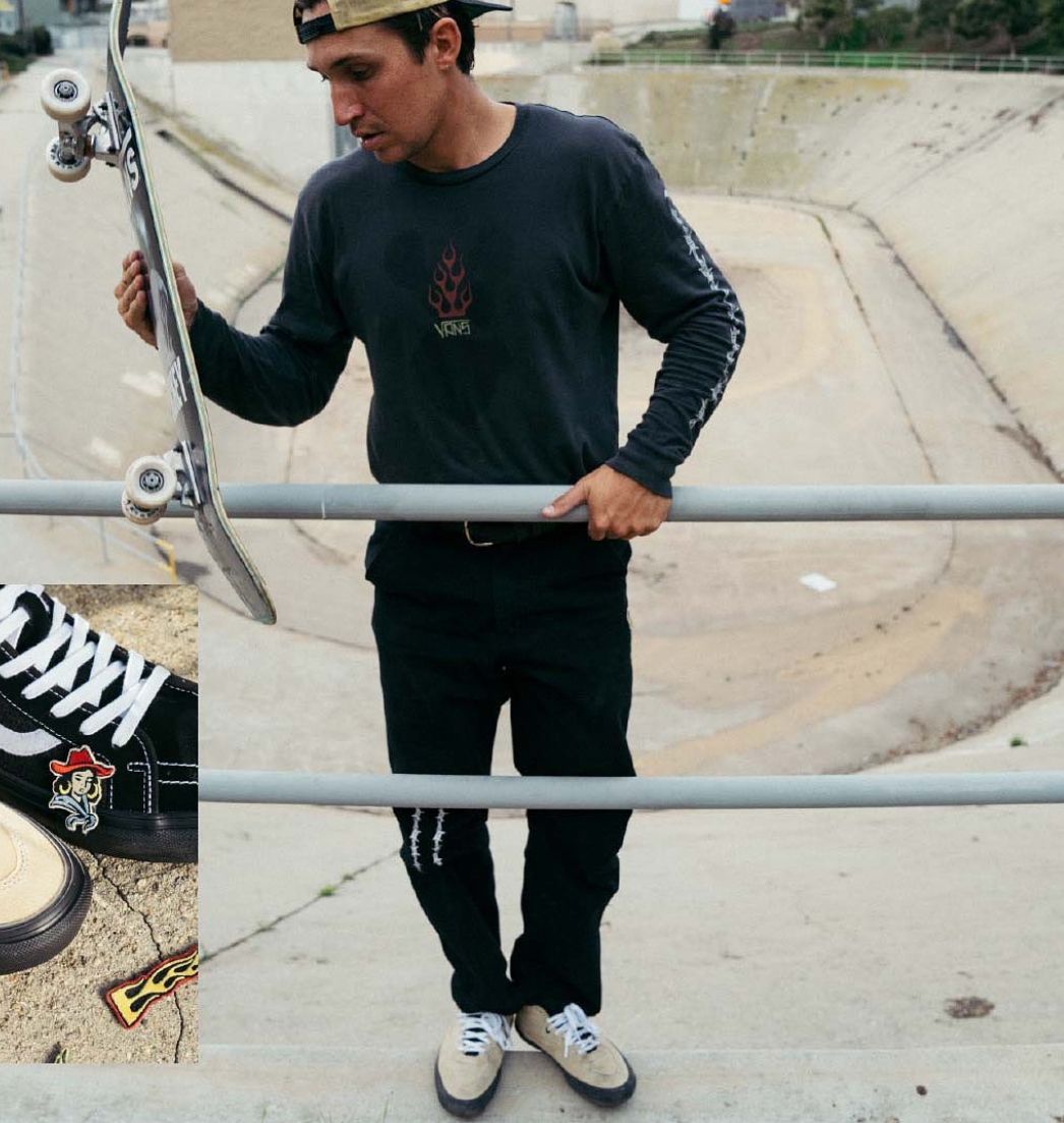 Vans Elijah Berle Vintage LS T-shirt - Washed Black