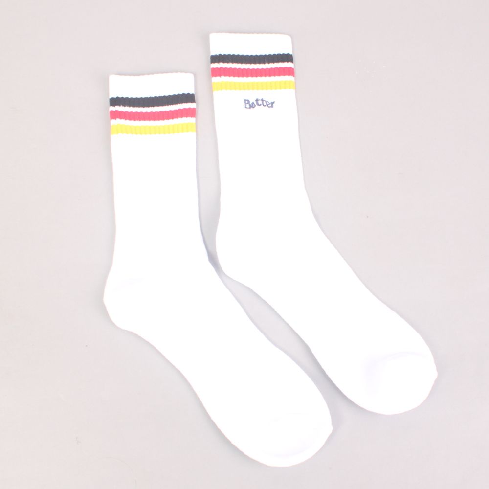 Butter Goods Stripe Socks - White