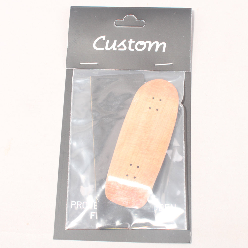 Custom Dark Wood Single Deck Fingerboard - 34mm Cruiser Shape