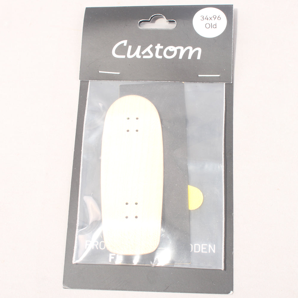 Custom Light Wood Single Deck Fingerboard - 35mm Cruiser Shape