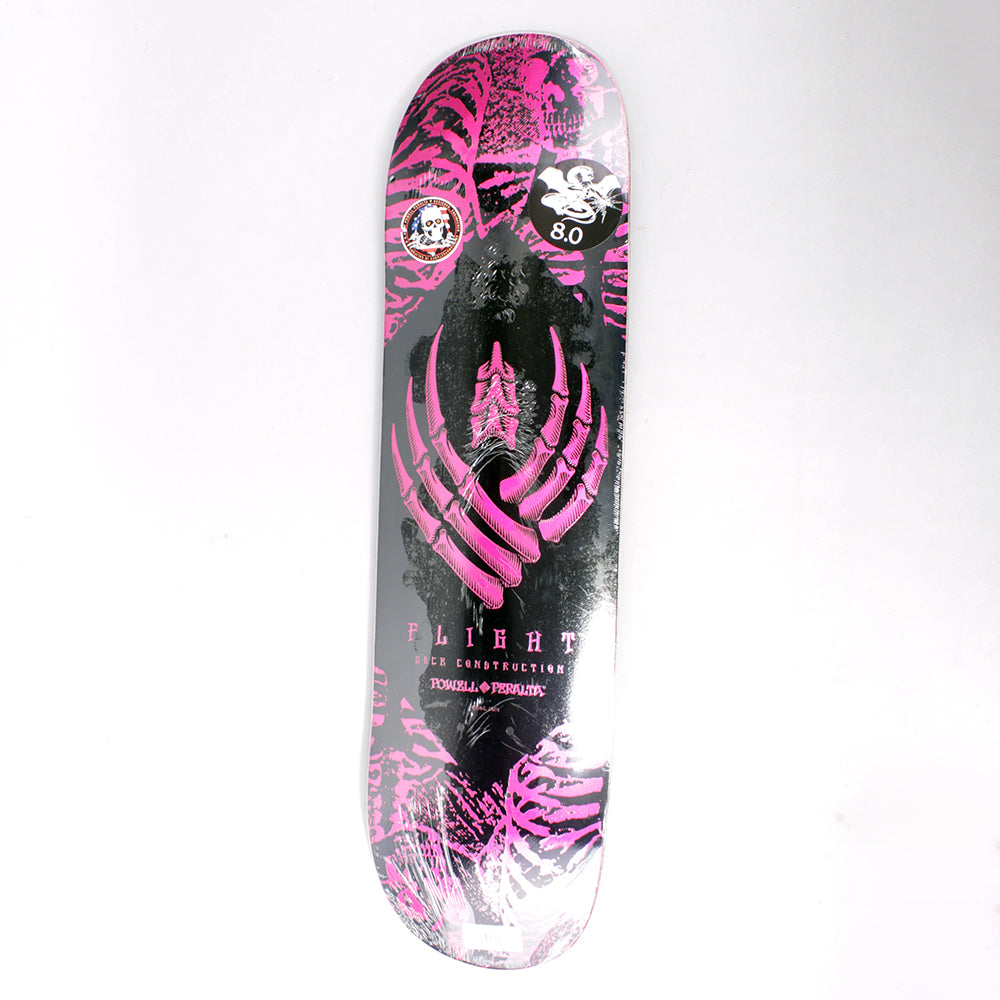 Powell Peralta Skeleton Flight Skateboard Deck Pink Foil