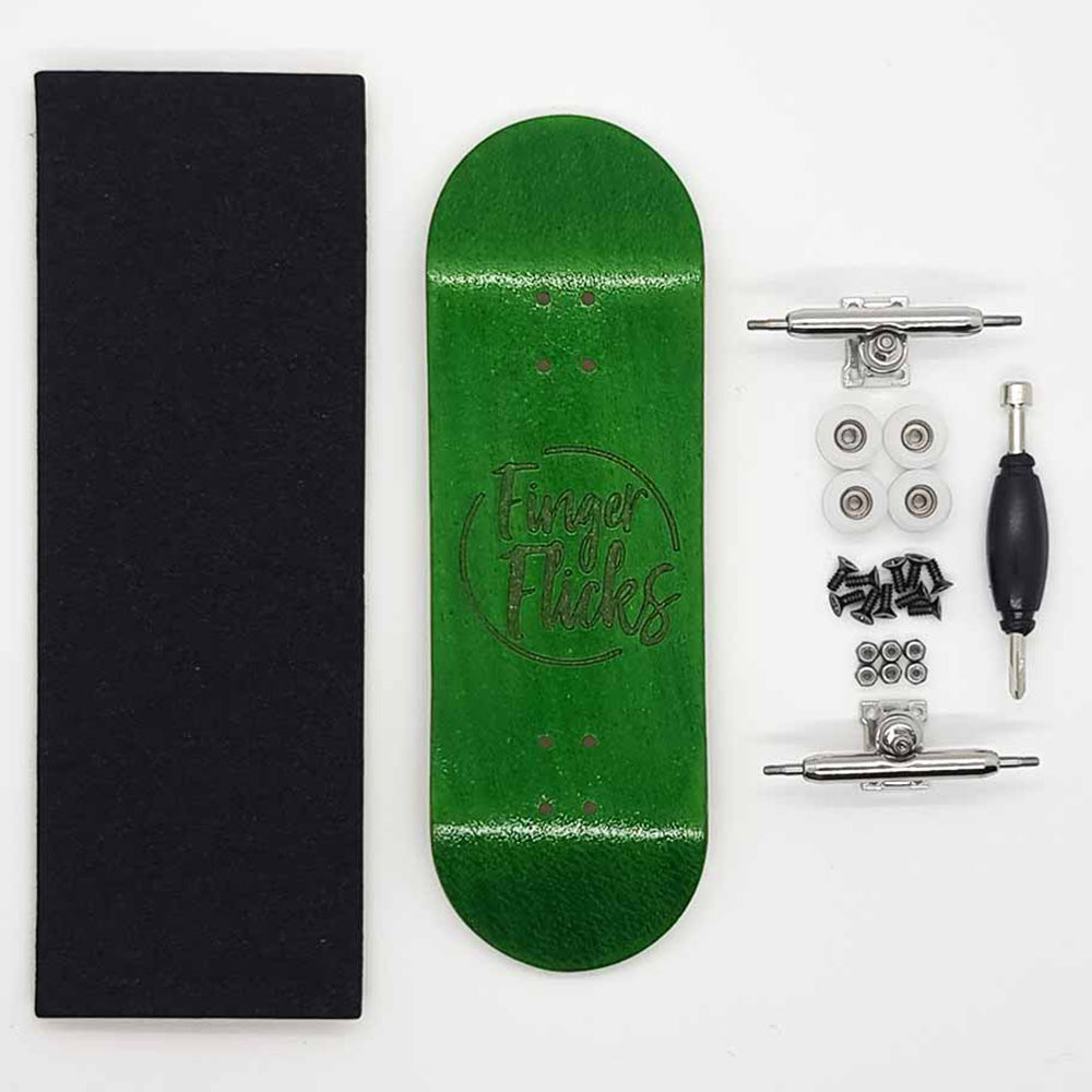 FingerFlicks Complete Fingerboard - Green Wood