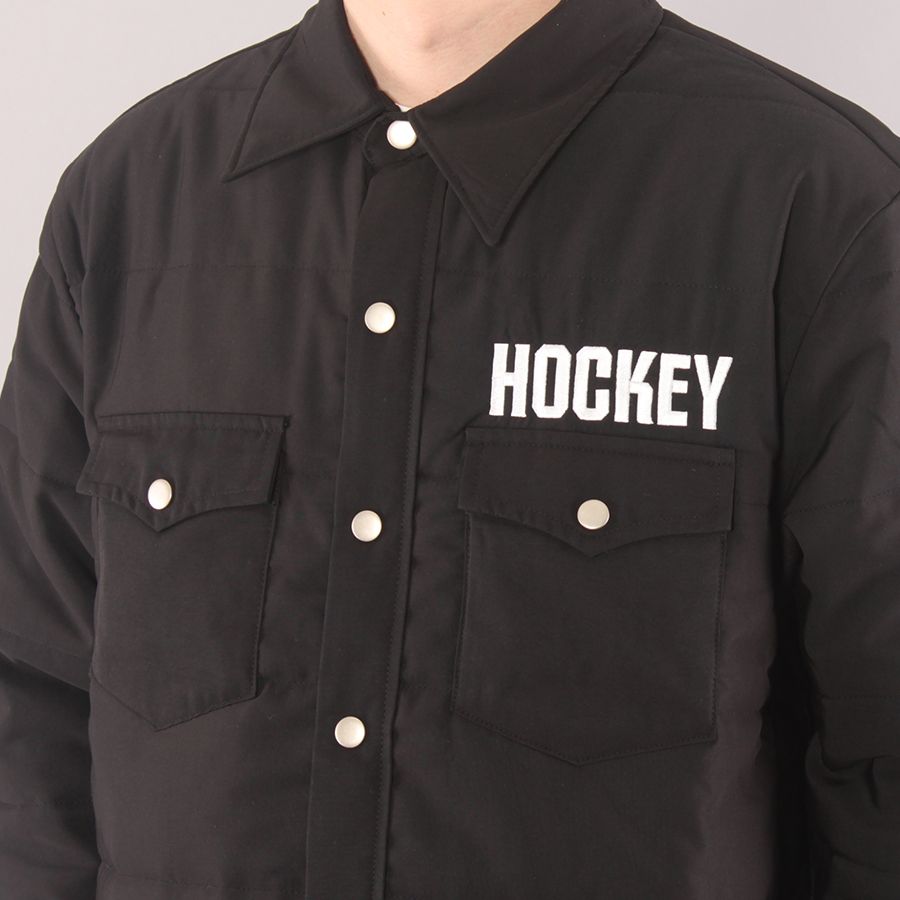 Hockey Down Snap Jacket - Black