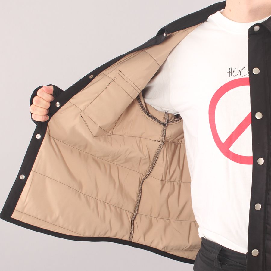 Hockey Down Snap Jacket - Black