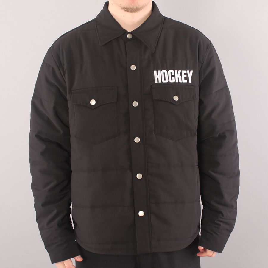 Hockey Down Snap Jacket - Black