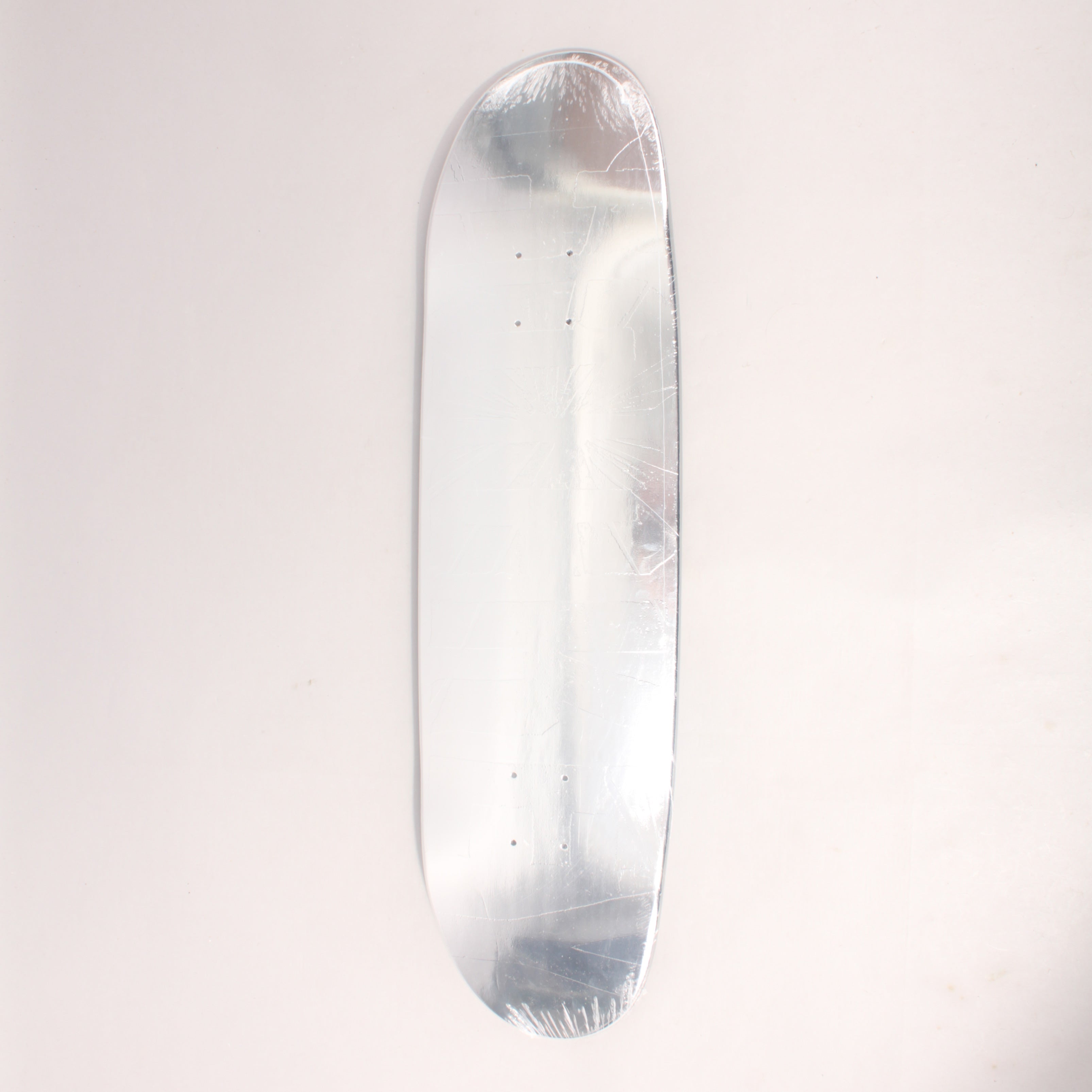 Hockey Onyx Skate Metal Silver Skateboard Deck - Egg Shape