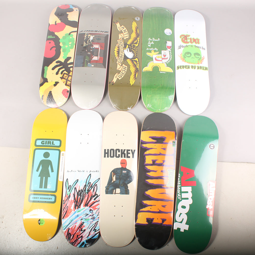 10 stk.Pro Skateboard Decks - Pakketilbud