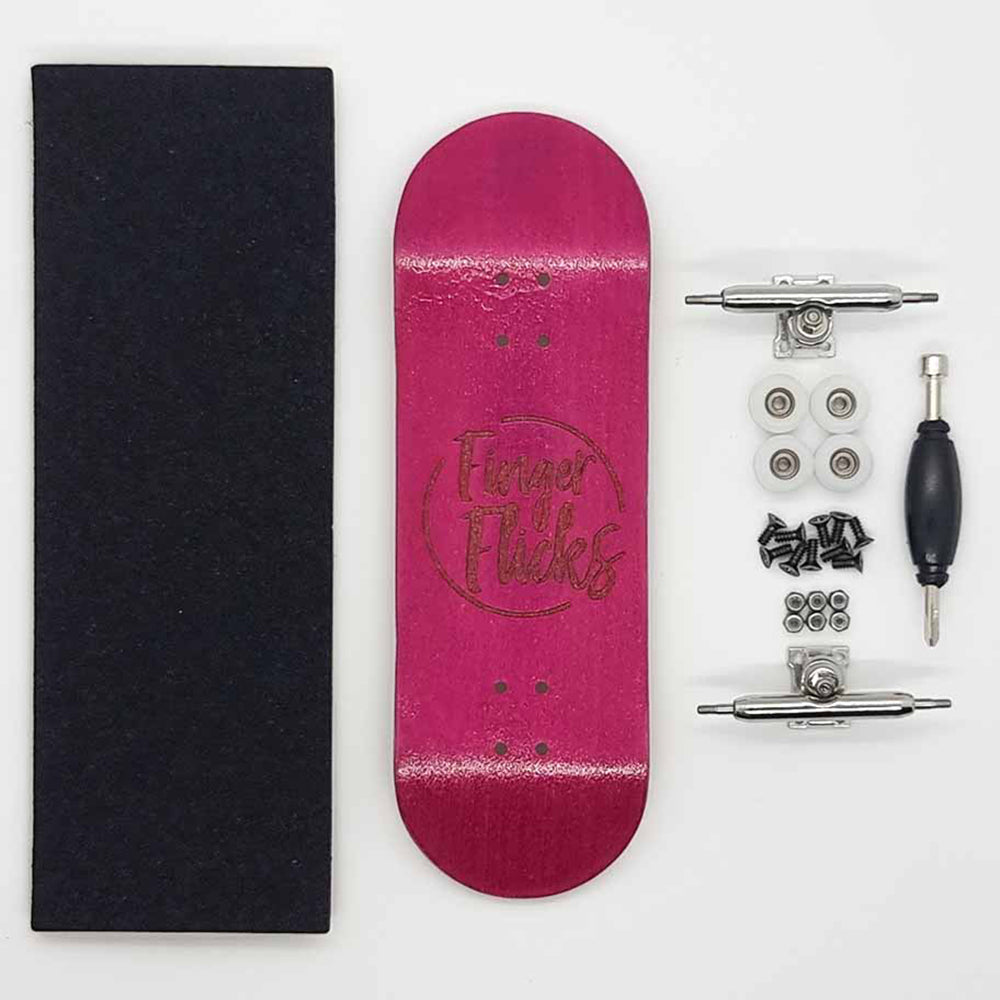 FingerFlicks Complete Fingerboard - Pink Wood