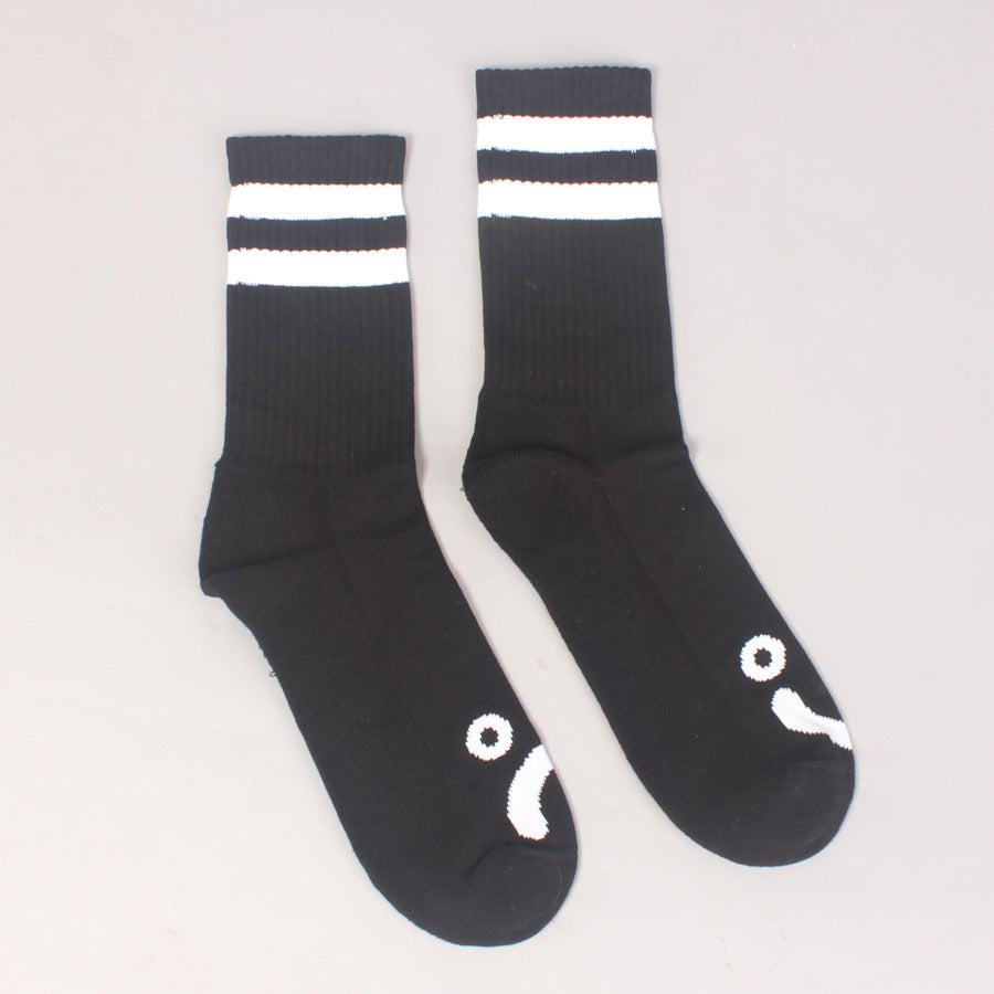 Polar Skate Co Happy Sad Socks - Black