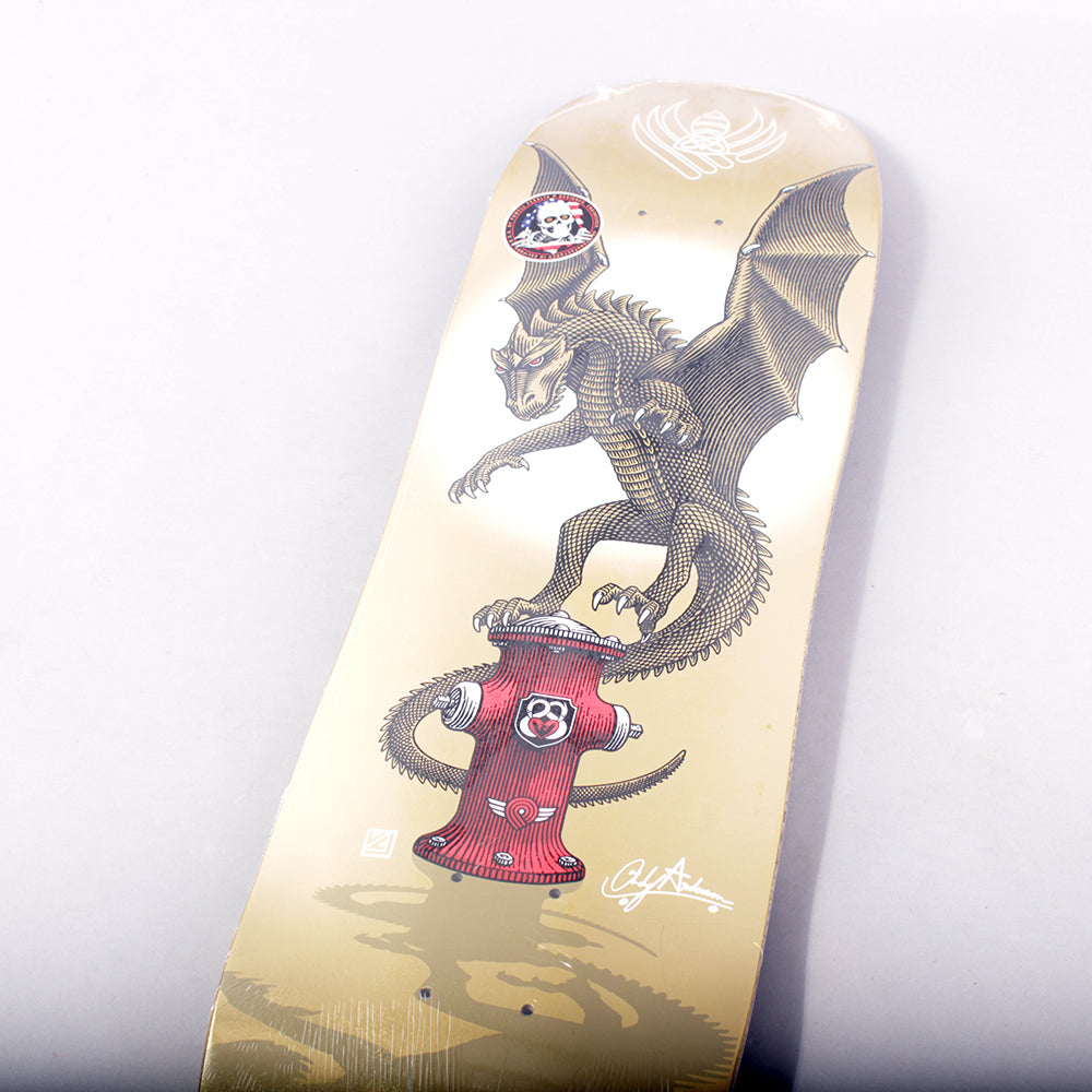 Powell Peralta Andy Anderson Hydrant Flight Skateboard Deck Gold Foil
