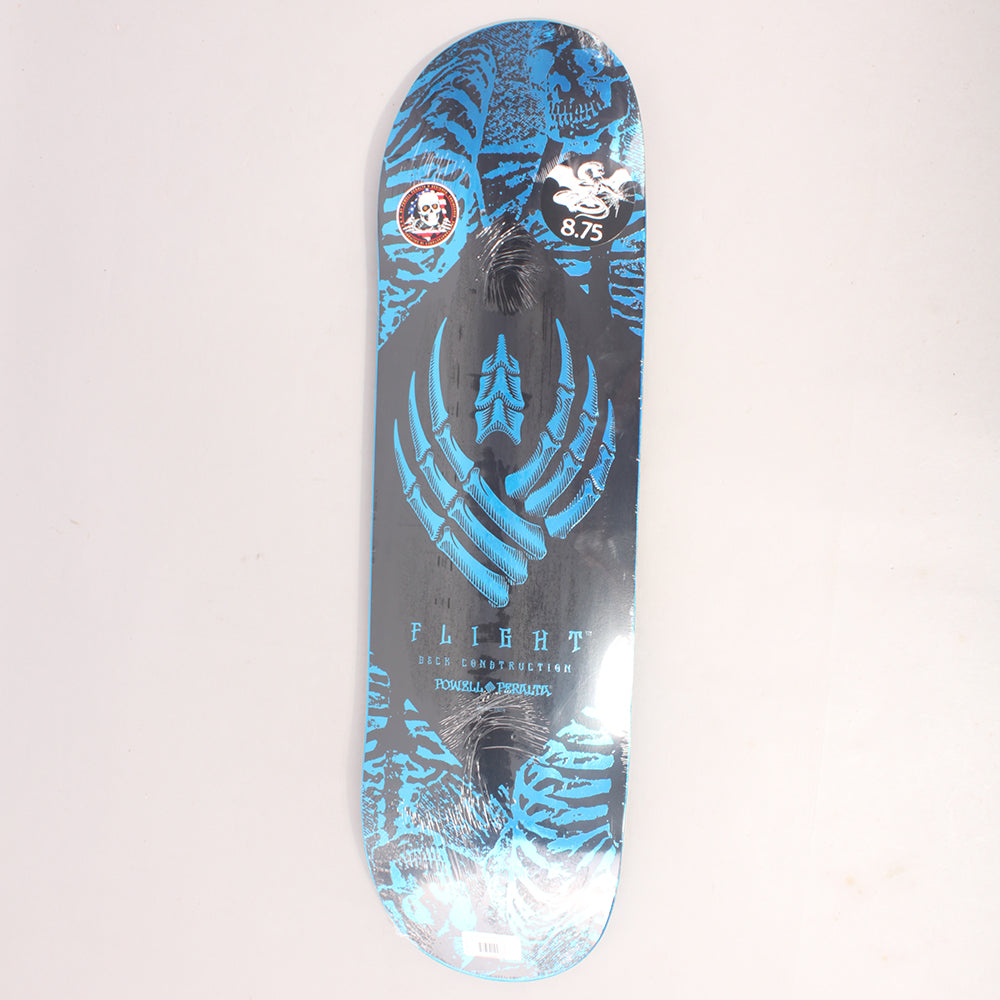 Powell Peralta Skeleton Flight Skateboard Deck Blue Foil