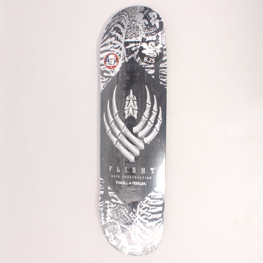 Powell Peralta Skeleton Flight Skateboard Deck Silver Foil