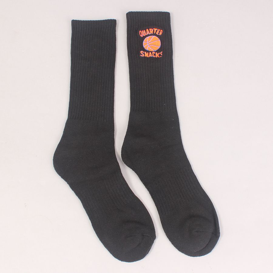 Quartersnacks Long Crew Socks - Black