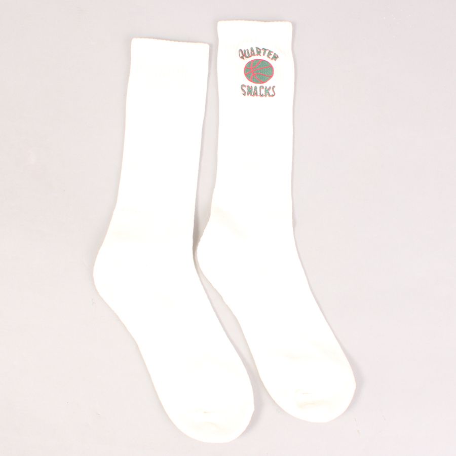 Quartersnacks Long Crew Socks - Natural
