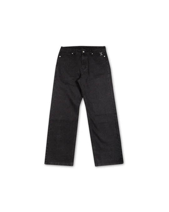 Sour Soloution Relaxed Baggy Jeans - Black